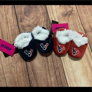 NFL Houston Texans Baby Slippers 2 pairs